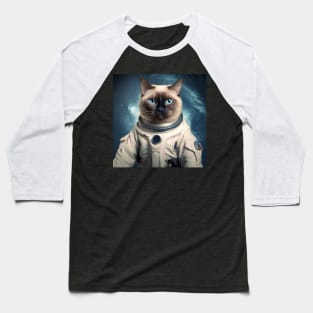 Astronaut Cat in Space - Tonkinese Baseball T-Shirt